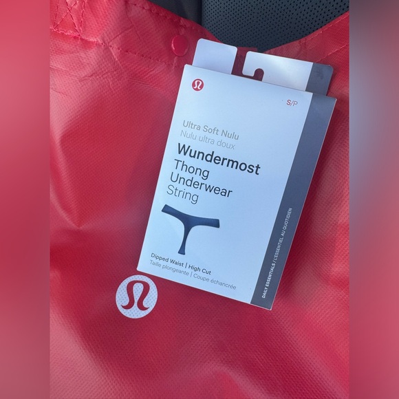 lululemon athletica Other - Lululemon Wundermost Peach Thong Underwear String Dipped Waist High Cut S NWT!